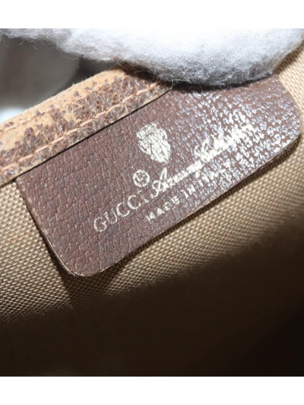 GUCCI GG Supreme Web Sherry Line Tote Bag PVC Beige 89 02 003 - Picture 11 of 16